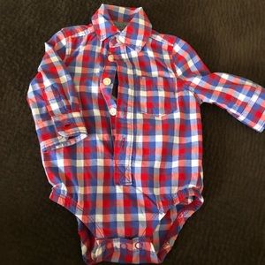 Long sleeve button up onesie
